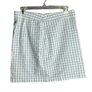 Noisy May Blue and White Gingham Mini Skirt Size Medium